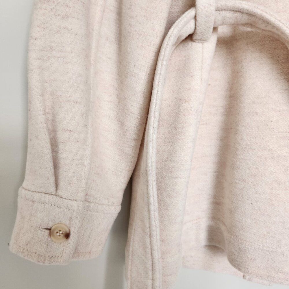 & Other Stories Wool Blend Cream Oversized Coat Jacket Overshirt Shacket Size 8 - Picture 10 of 12